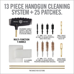 Jags and patch tips included in Real Avid PRO Handgun Cleaning Kit
