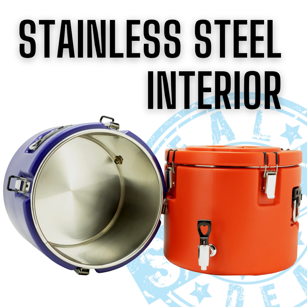 Premium stainless spigot provides durable, leak-proof dispensing for crowds.