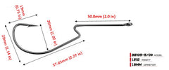 REAL FISH EWG offset worm hook pack viewed from front highlighting weedless design.