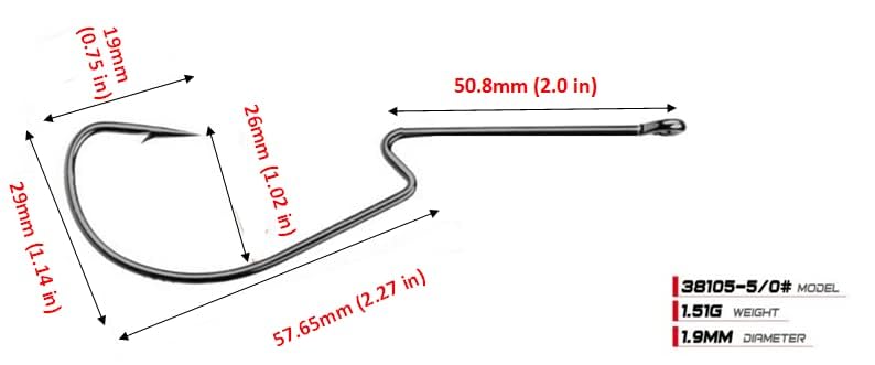 REAL FISH 10-pack long shank neck EWG hooks ready for setups.