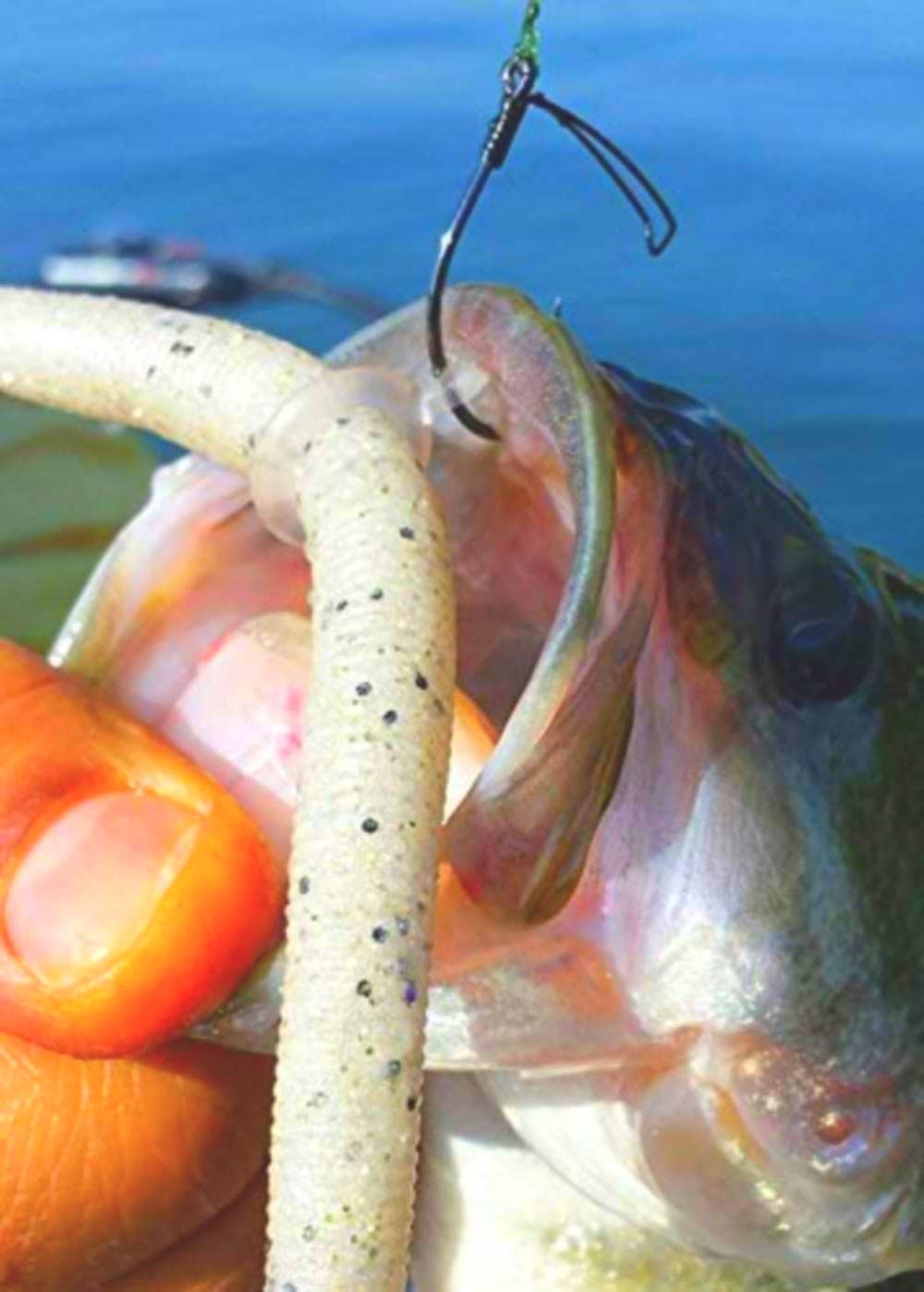 REAL FISH patent-pending ring preserves worm integrity.
