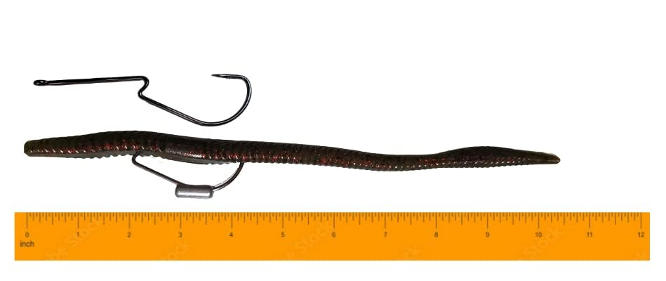 REAL FISH weedless swimbait hook design helps keep bait in place.