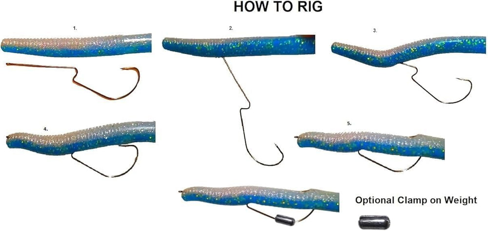 REAL FISH worm rigging with ease using the hook design.