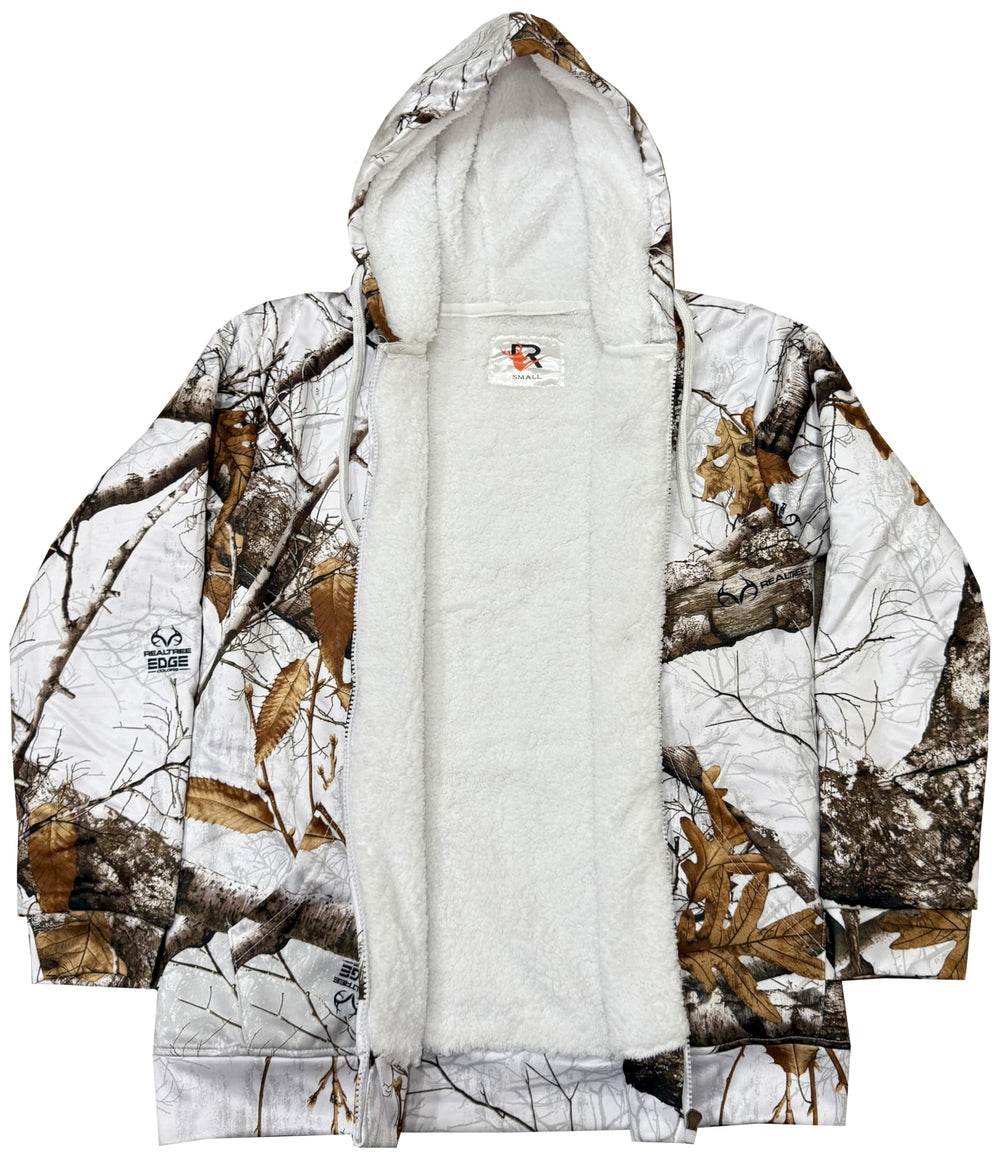 Realcamo Snow White camo pattern blends outdoors tones with casual style.