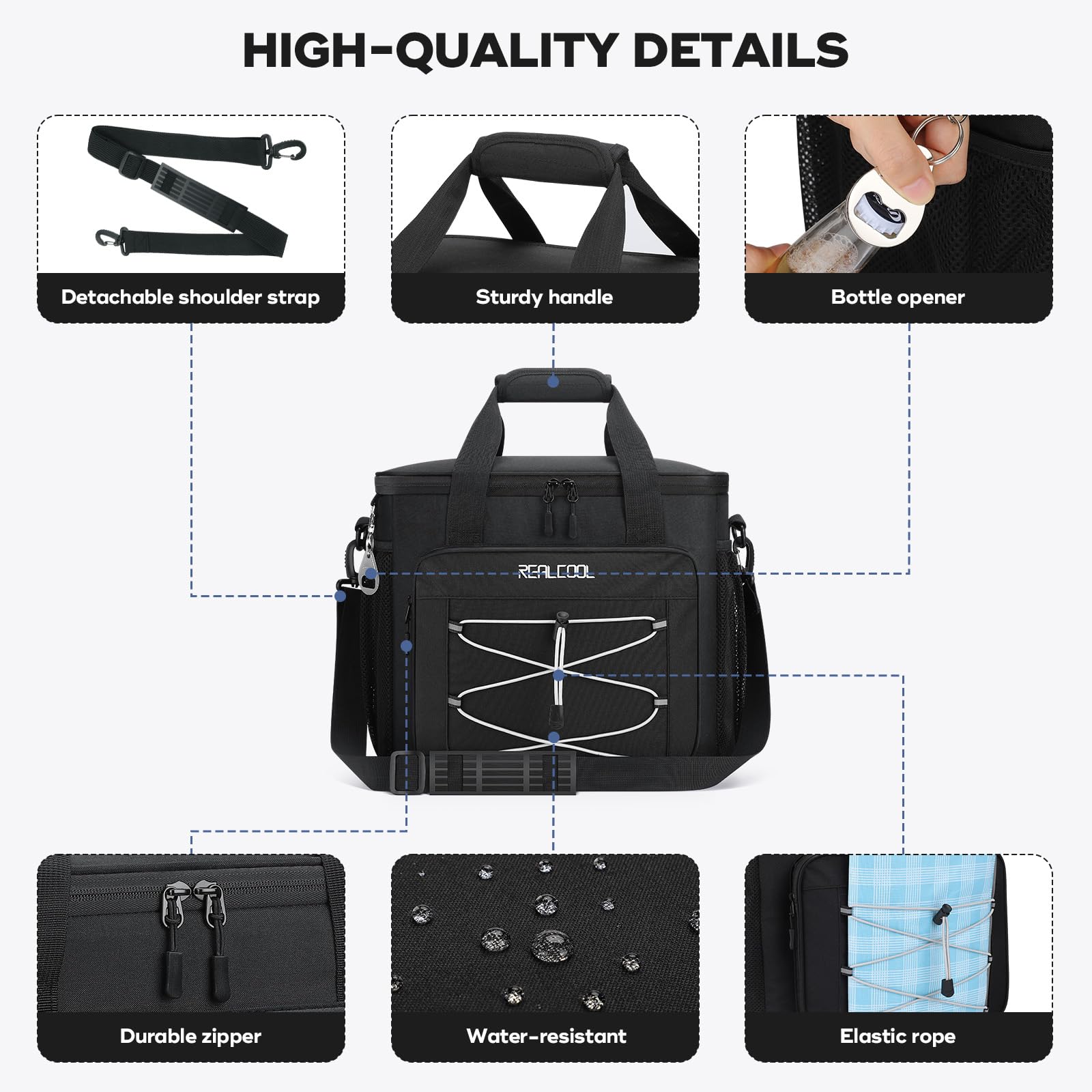 RealCool 2.35 inch folded design saves space in car trunks.