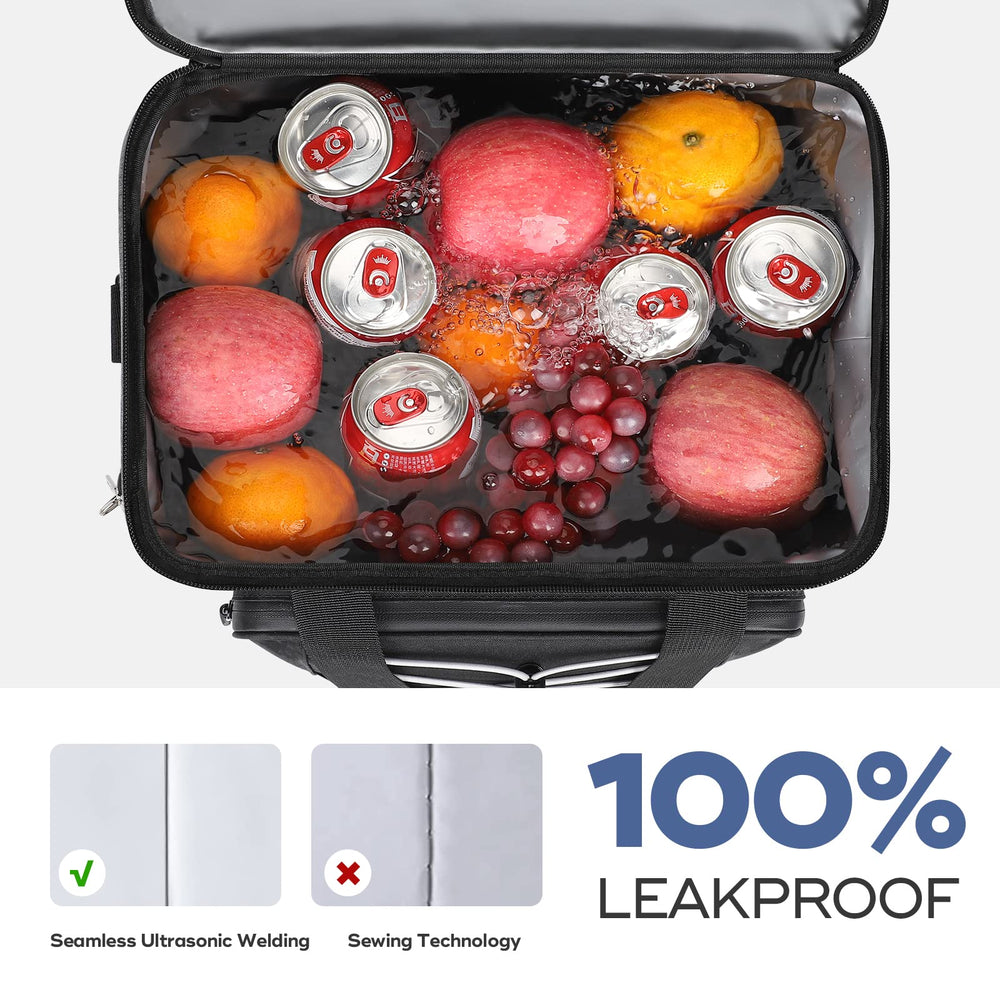 RealCool soft cooler bag front pocket accessible for small essentials during trips.