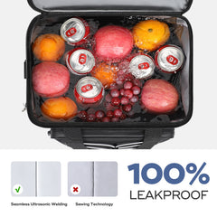 RealCool soft cooler bag front pocket accessible for small essentials during trips.