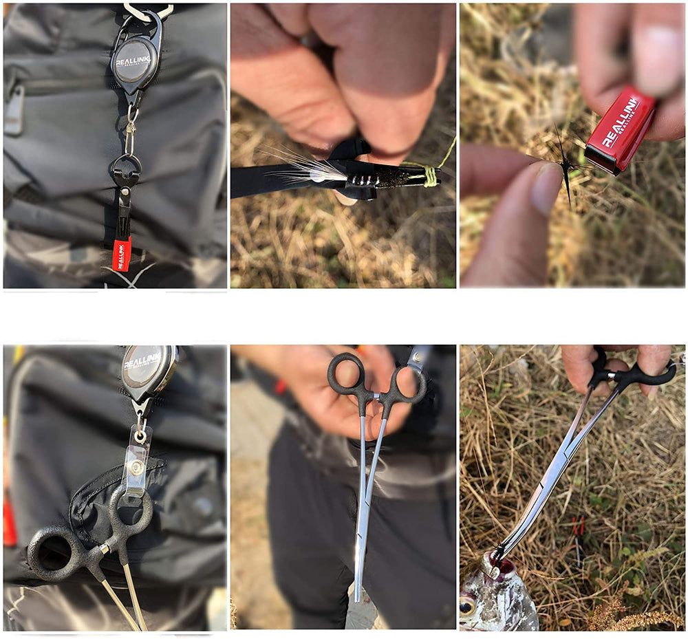 REALLINK landing net with soft rubber mesh protects fish and prevents snags during retrieves.