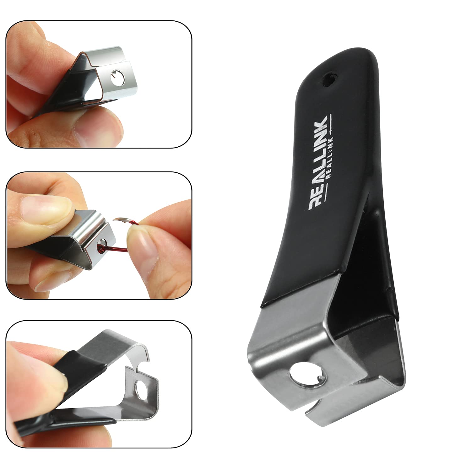 REALLINK fly fishing zinger retractor keeps essential tools within reach on the vest.