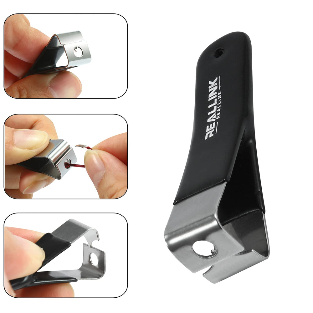 REALLINK fly fishing zinger retractor keeps essential tools within reach on the vest.