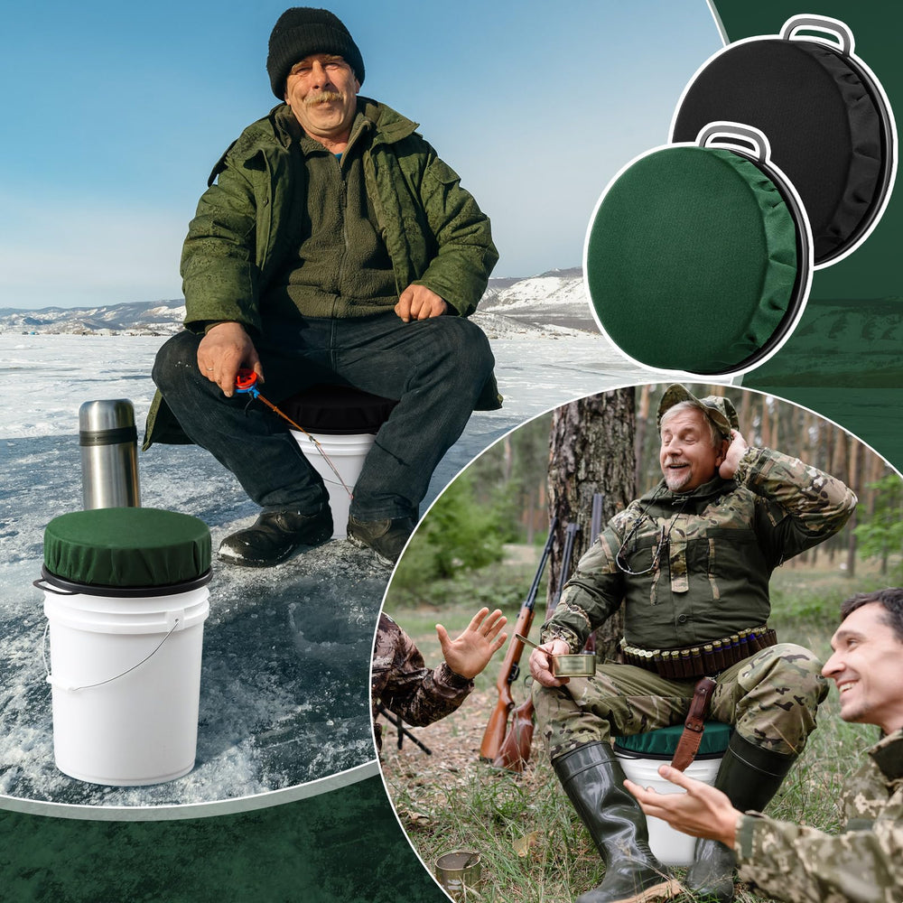 Reallnaive bucket seat lid black and green colors match gear.