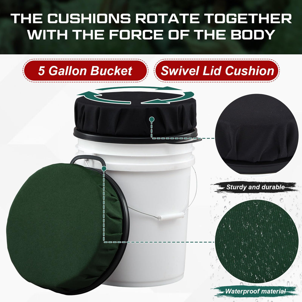 Reallnaive bucket seat lid padded top for extra comfort.
