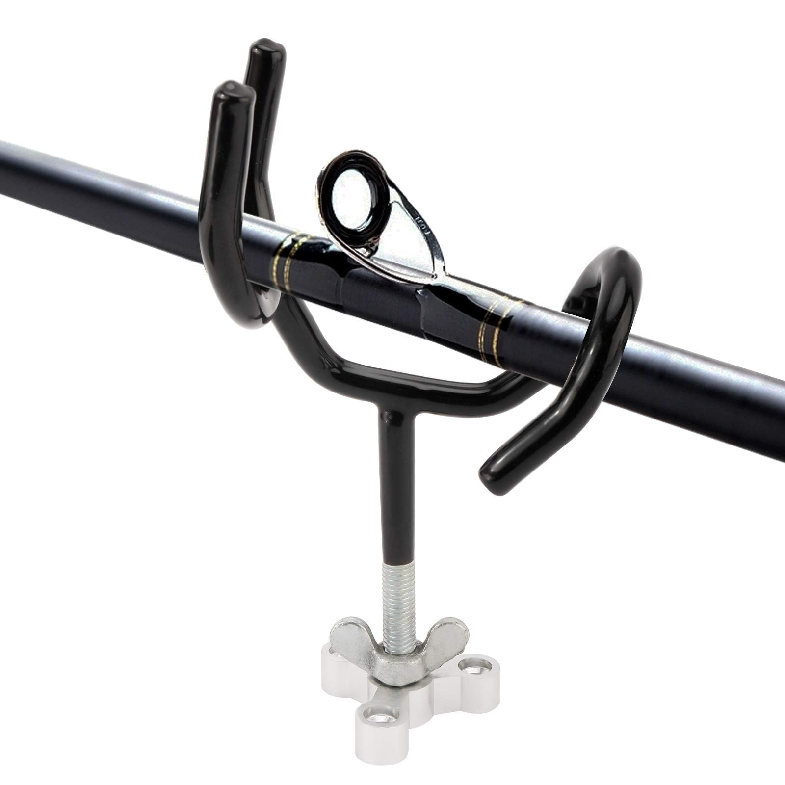 Triangular mounting base for RealPlus boat rod holder