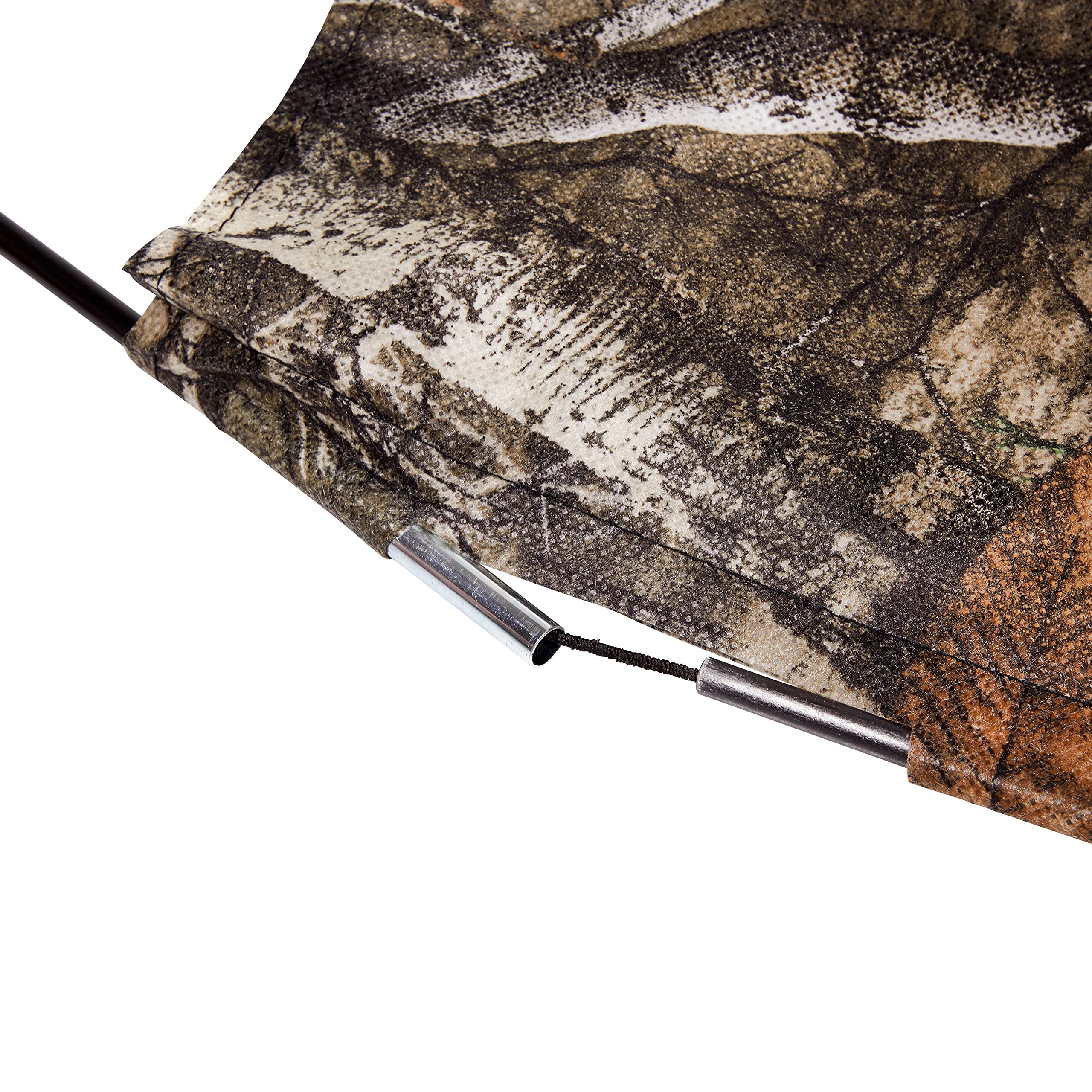 Ground blind blends with environment for concealment