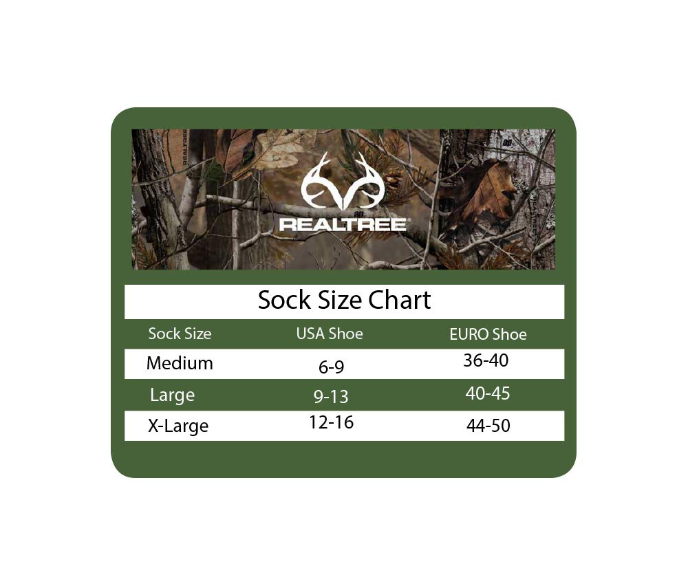 Realtree arch-support socks provide comfort through extended activities