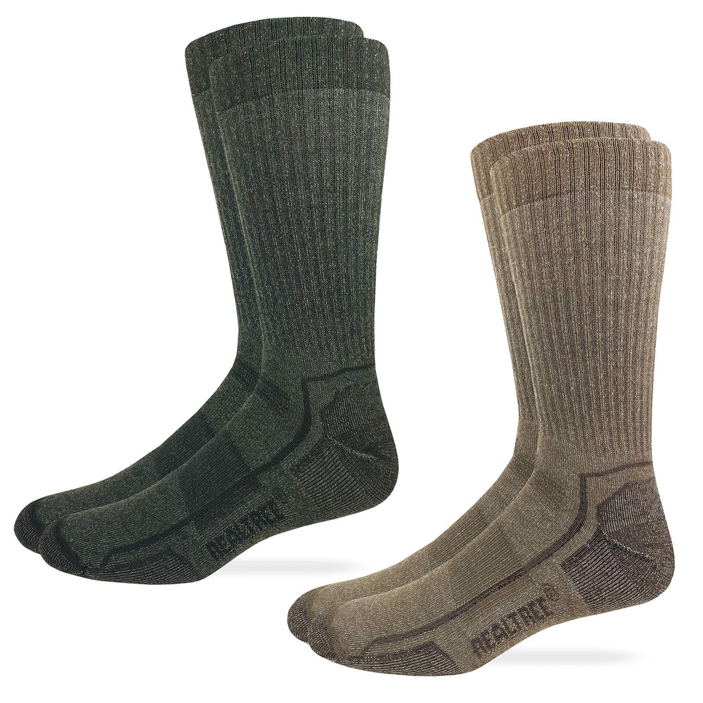 Realtree men's merino socks with full cushion and seamless toe for all-day boot comfort