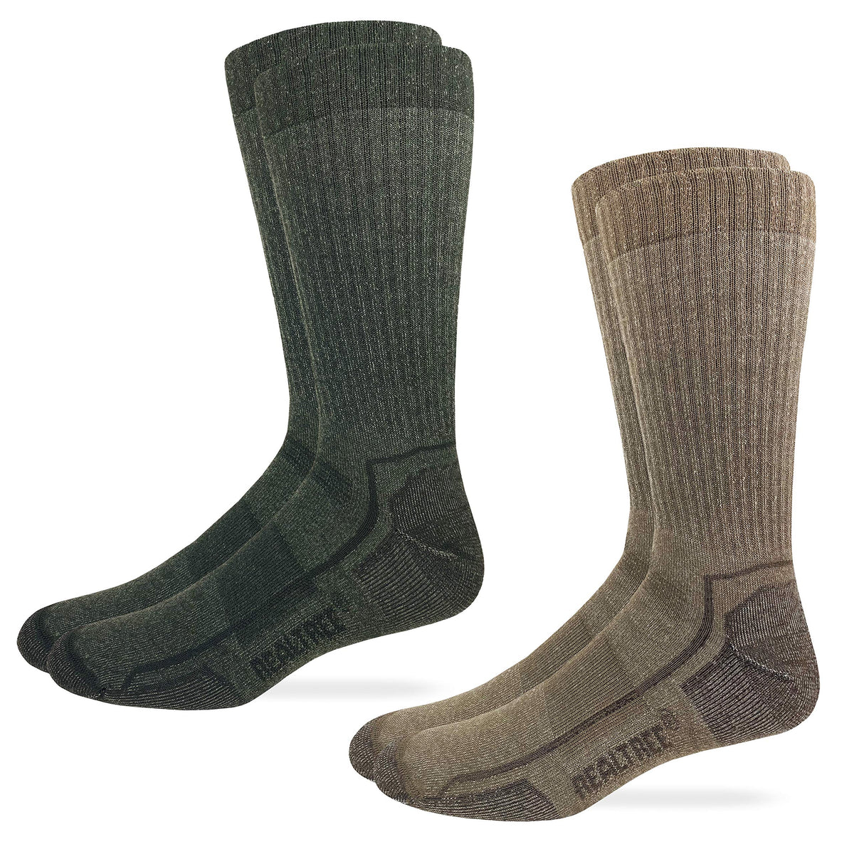 Realtree men's merino socks with full cushion and seamless toe for all-day boot comfort