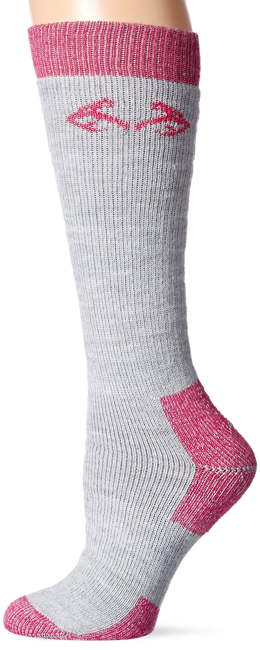 Realtree women's tall boot socks in grey with stay-put top for secure wear during outdoor activities