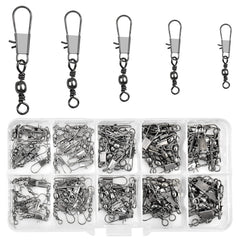 Overview of Realure 125 Pcs barrel snap swivels set