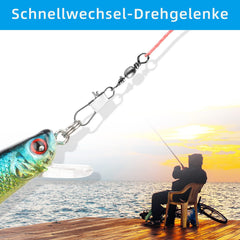 Quick-change swivels with integrated carabiner
