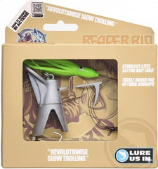 Reaper Rig Lumo Green skirt increases visibility during trolling for pelagic species.