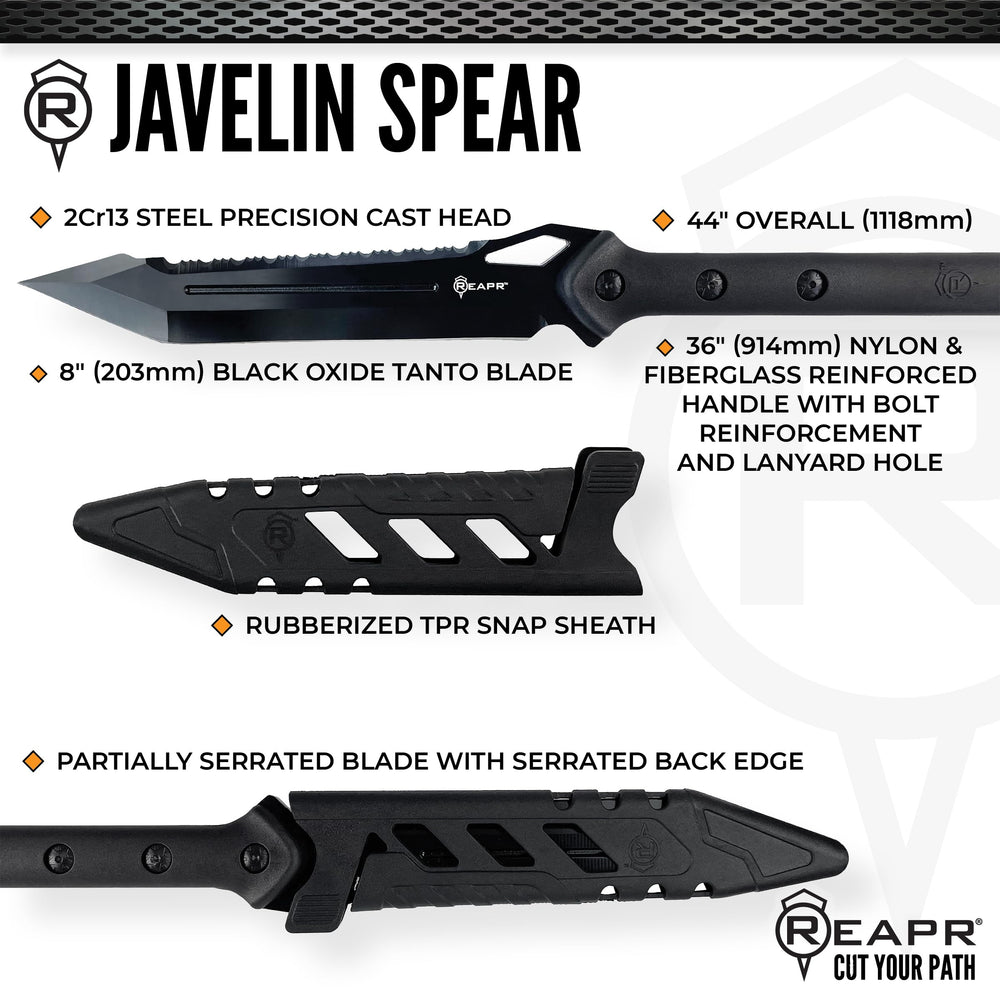 Snap-on blade cover included with spear