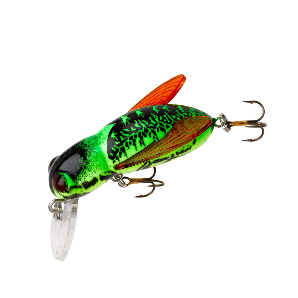 Rebel Bumble Bug lure on surface showing topwater bite potential