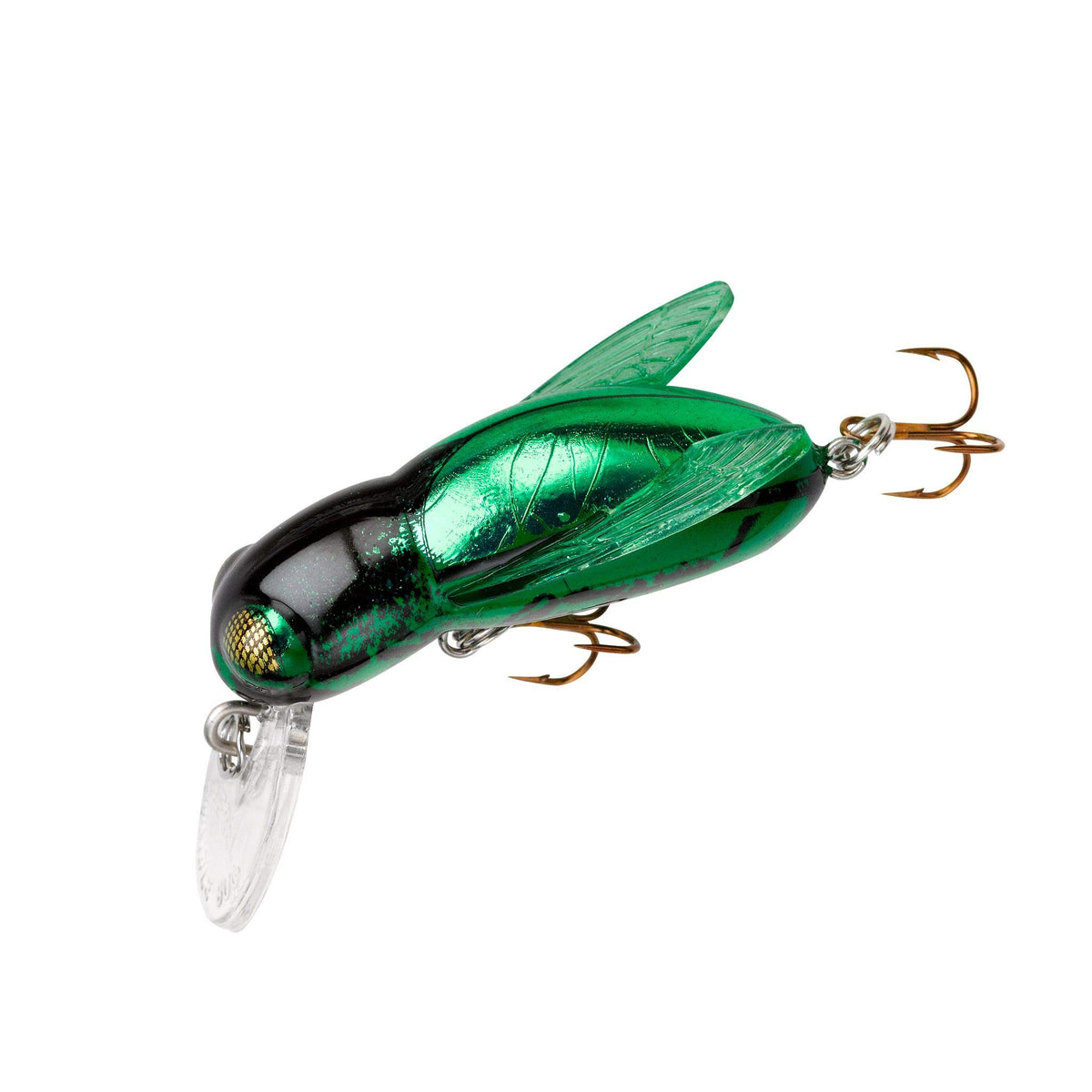 Rebel Bumble Bug topwater lure captures lifelike insect action for exciting surface strikes.