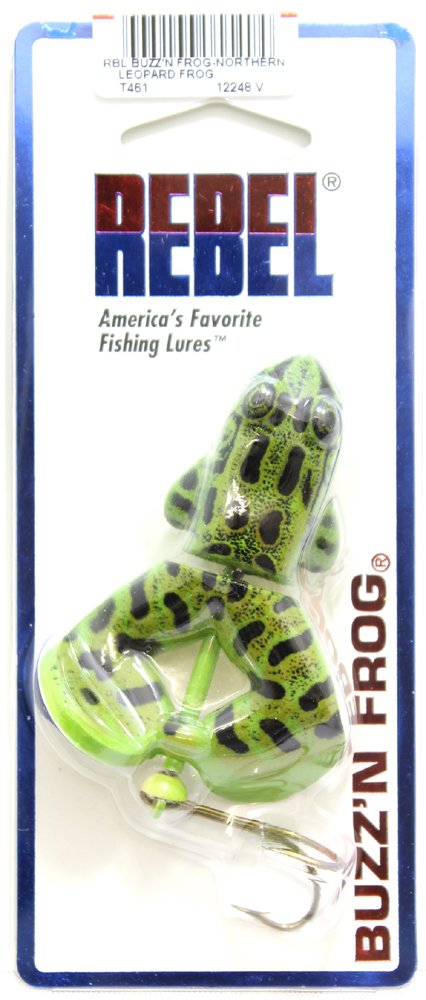 Rebel Buzz’n Frog legs spin to mimic frog movement and lure bass near cover.