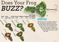 Rebel Buzz’n Frog semi-weedless rear hooks help pass through heavy vegetation
