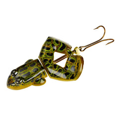 Rebel Buzz’n Frog topwater lure with a 2.5-inch profile attracting bass from distance