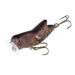 Side view of Rebel Crickhopper Popper highlights lifelike grasshopper profile