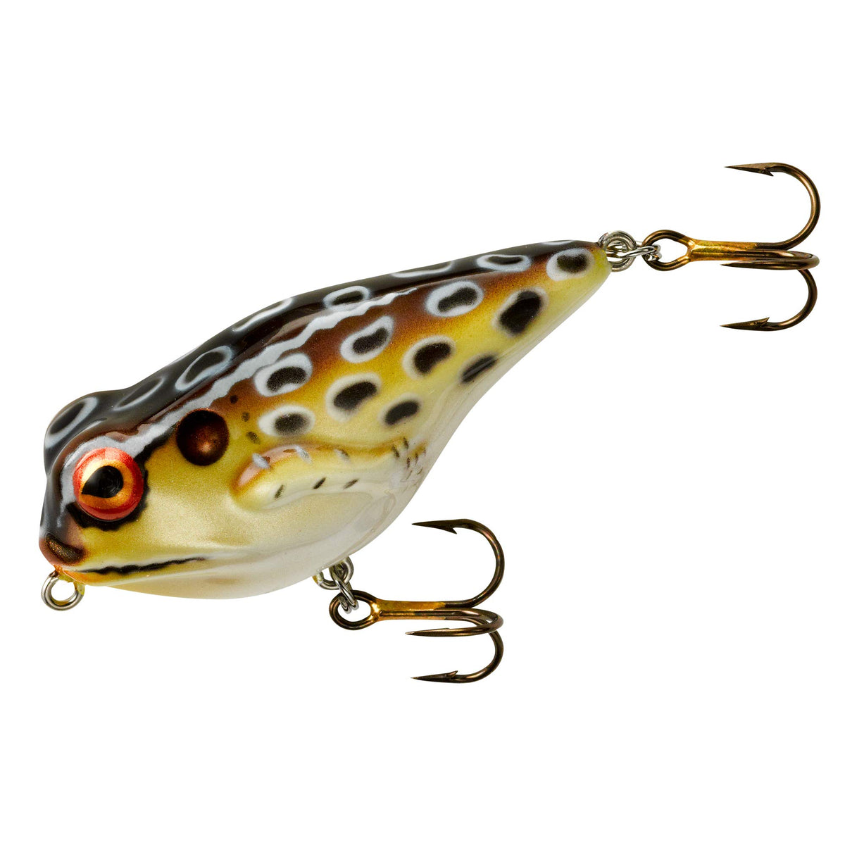 Rebel Frog-R Lure cricket frog 2 3/8-inch topwater bait for pond bass.