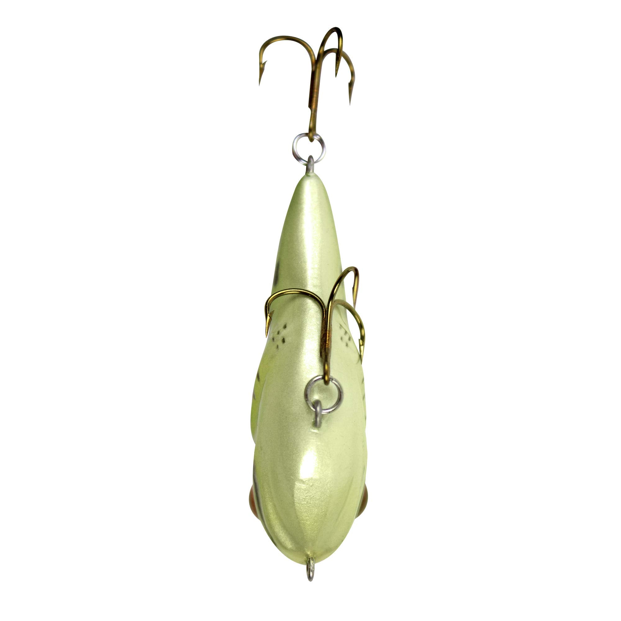 Rebel Frog-R features a realistic frog design for wary bass in shallow water.