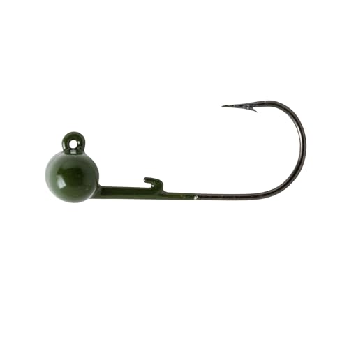 Rebel KEG Head Jig bottom-wobble view on rocky cover.