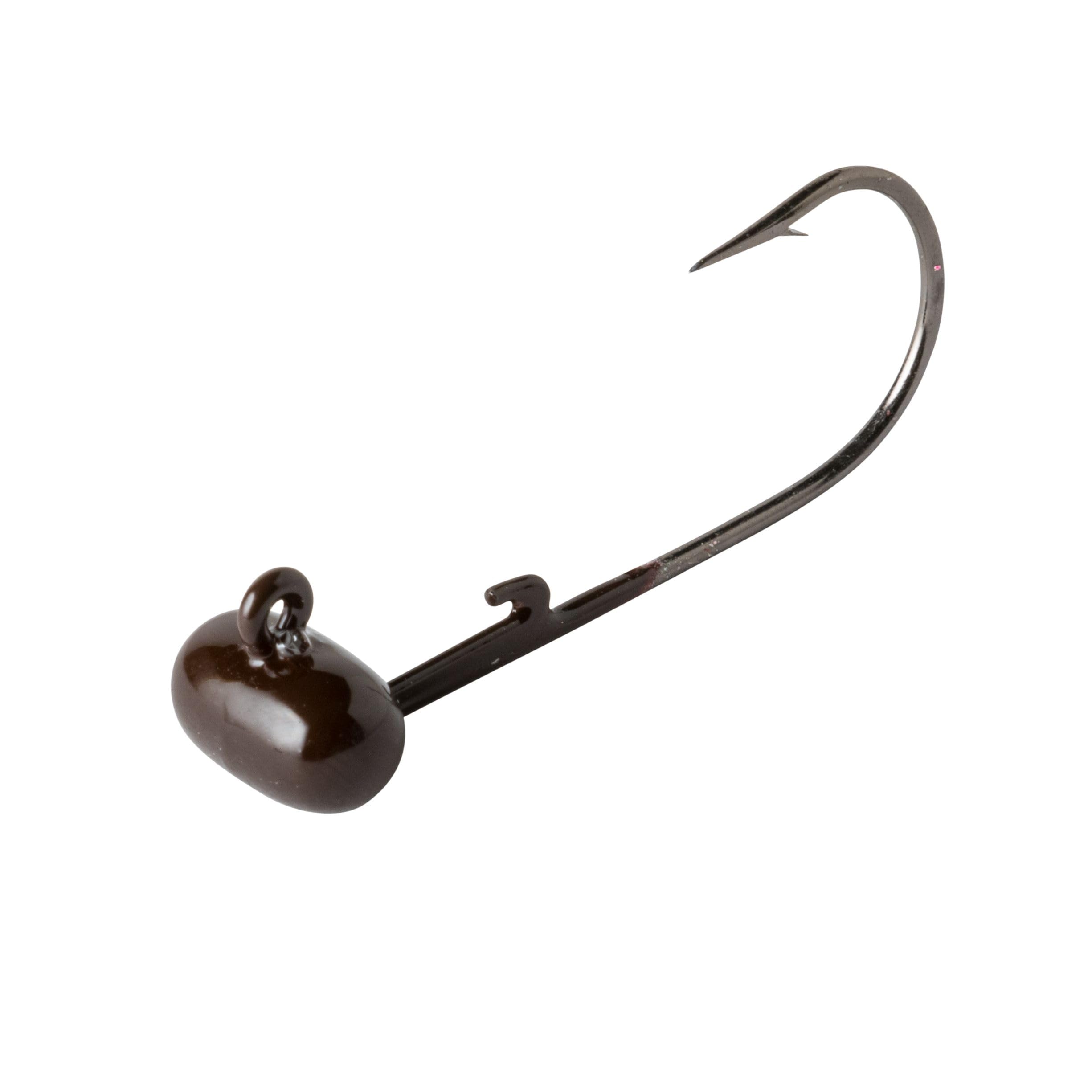 Rebel Lures KEG Head Jig brown 1/16 oz with lifelike wobble over rocks.
