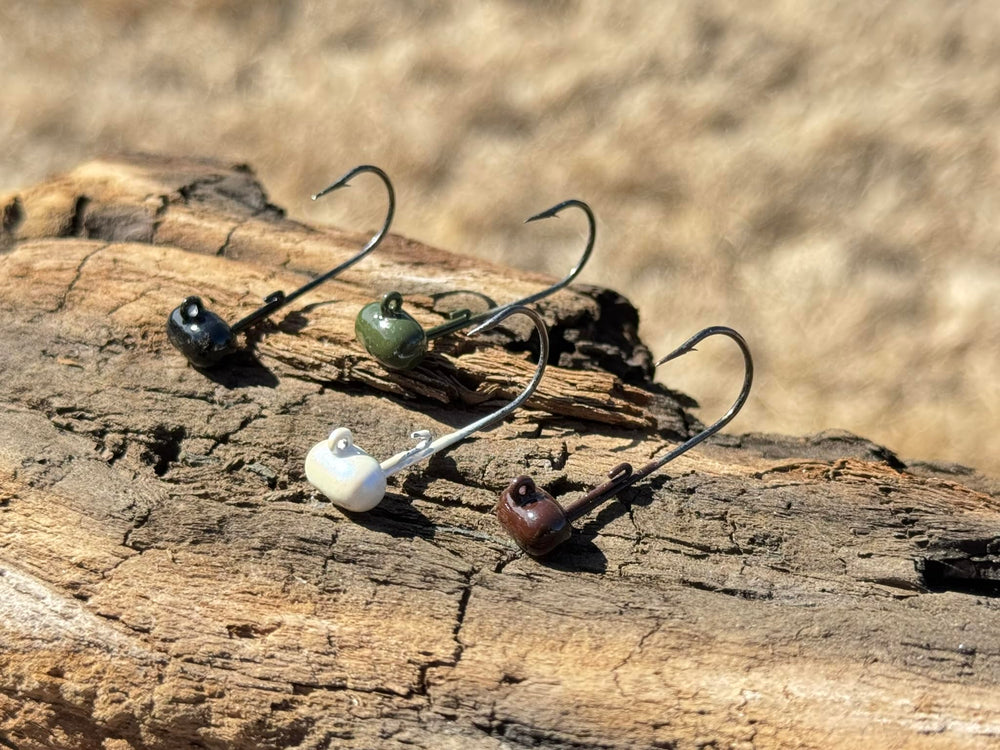 Rebel Lures KEG Head Jig pack of three jigs for versatile setups.