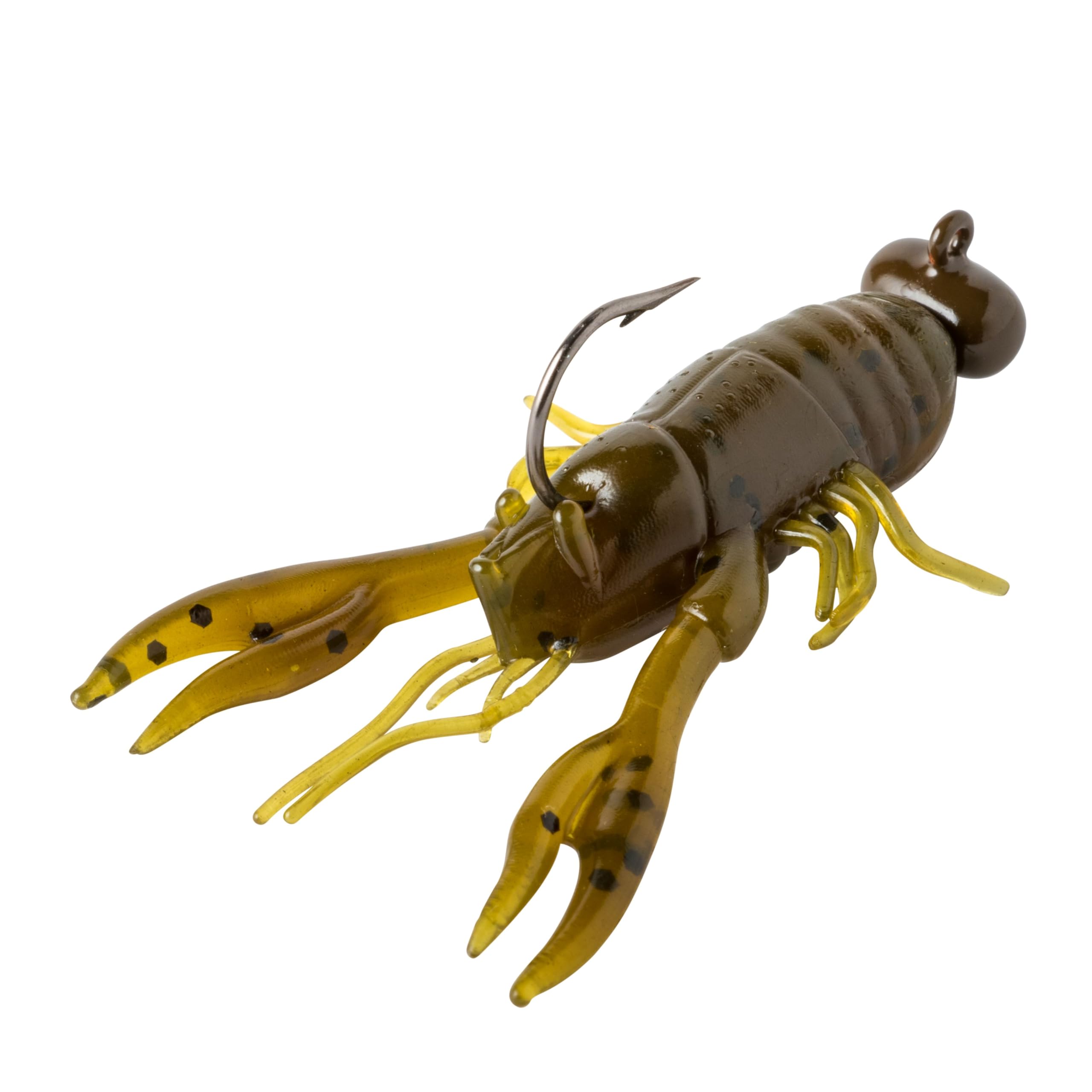 Rebel LIVEFLEX Creek Craw body-shot shows lifelike contour for natural presentation and durability.