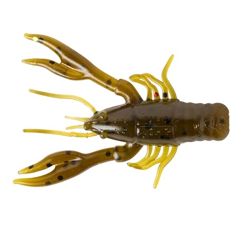 Rebel LIVEFLEX Creek Craw front-view highlights pre-rigged KEG Head Jig for quick setup.