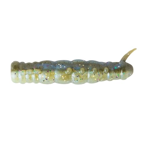 Closeup of Rebel Lures LIVEFLEX Siren Nymph 2in soft plastic texture and detail