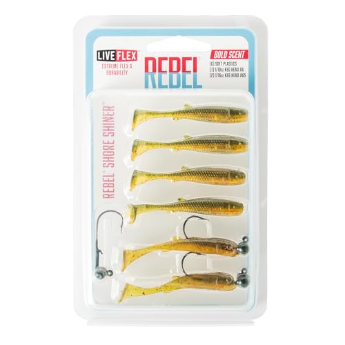 Rebel Lures LIVEFLEX Darter jig-head detail showing lifelike motion in water