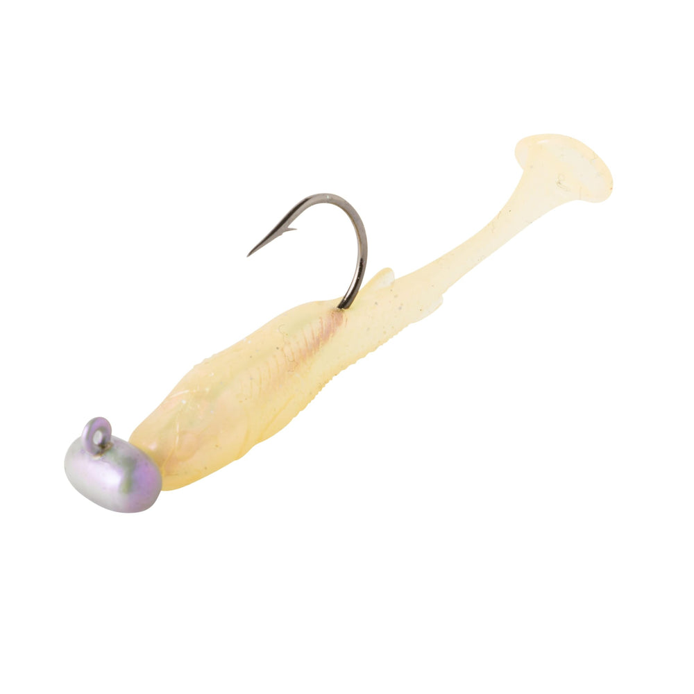 Rebel Lures LIVEFLEX Shore Shiner in River Pearl shows lifelike action for active fish.