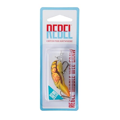 Rebel Lures Middle Wee Craw diving depth 4-6 ft aids deep-water casting.
