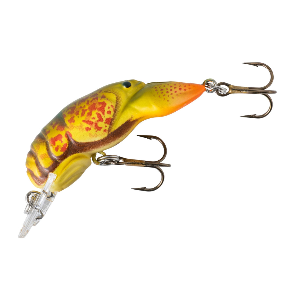 Rebel Lures Middle Wee Crawfish in winter color, an easy target for trout and bass.