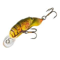 Rebel Lures Middle Wee Craw realistic color pattern boosts visibility in clear water.