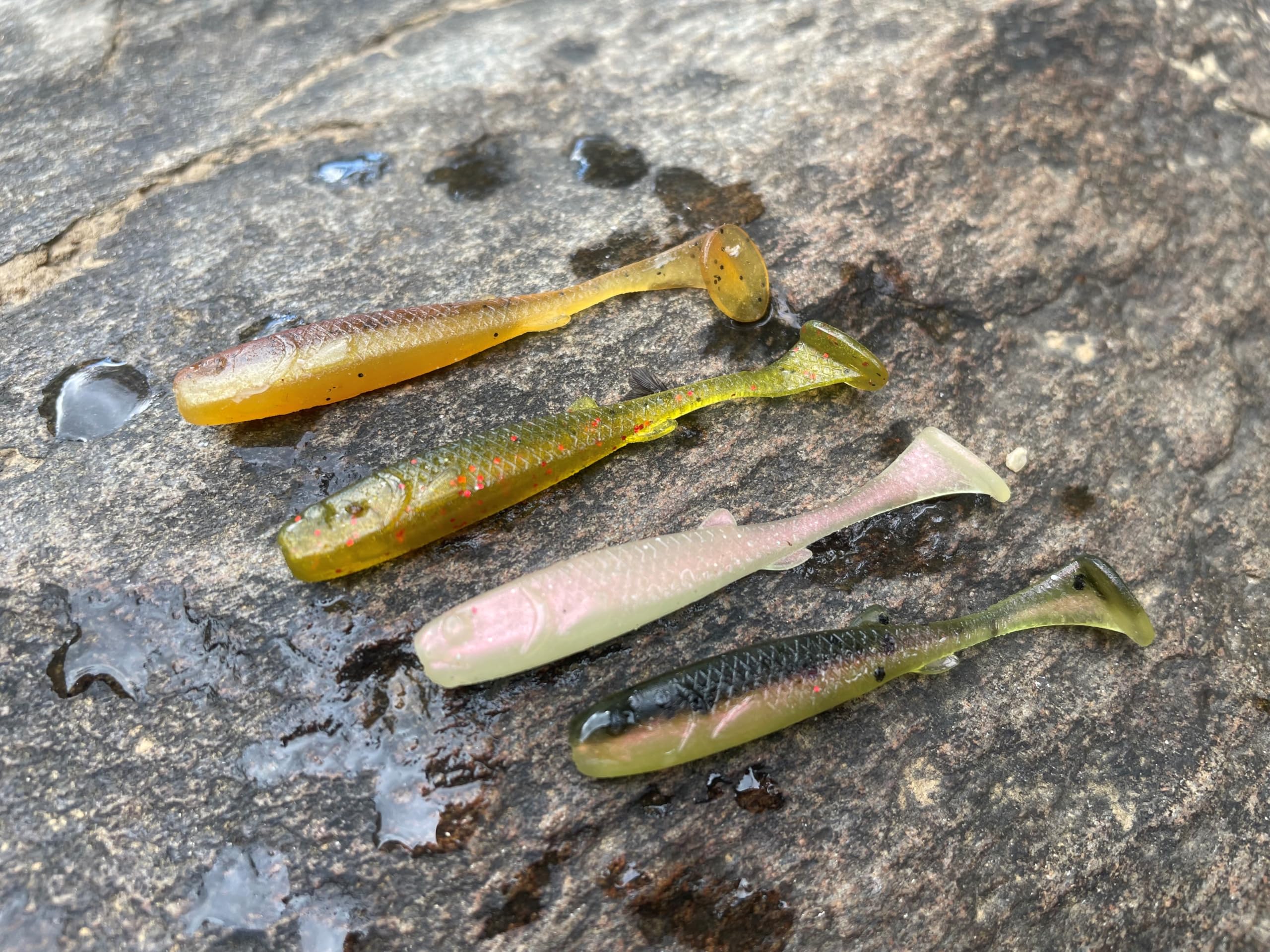 Shore Shiner soft plastics detail from Rebel Lures liveflex line.