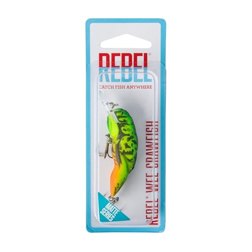 Rebel Lures Wee Craw 2in in action demonstrating pulsating crawl for panfish.