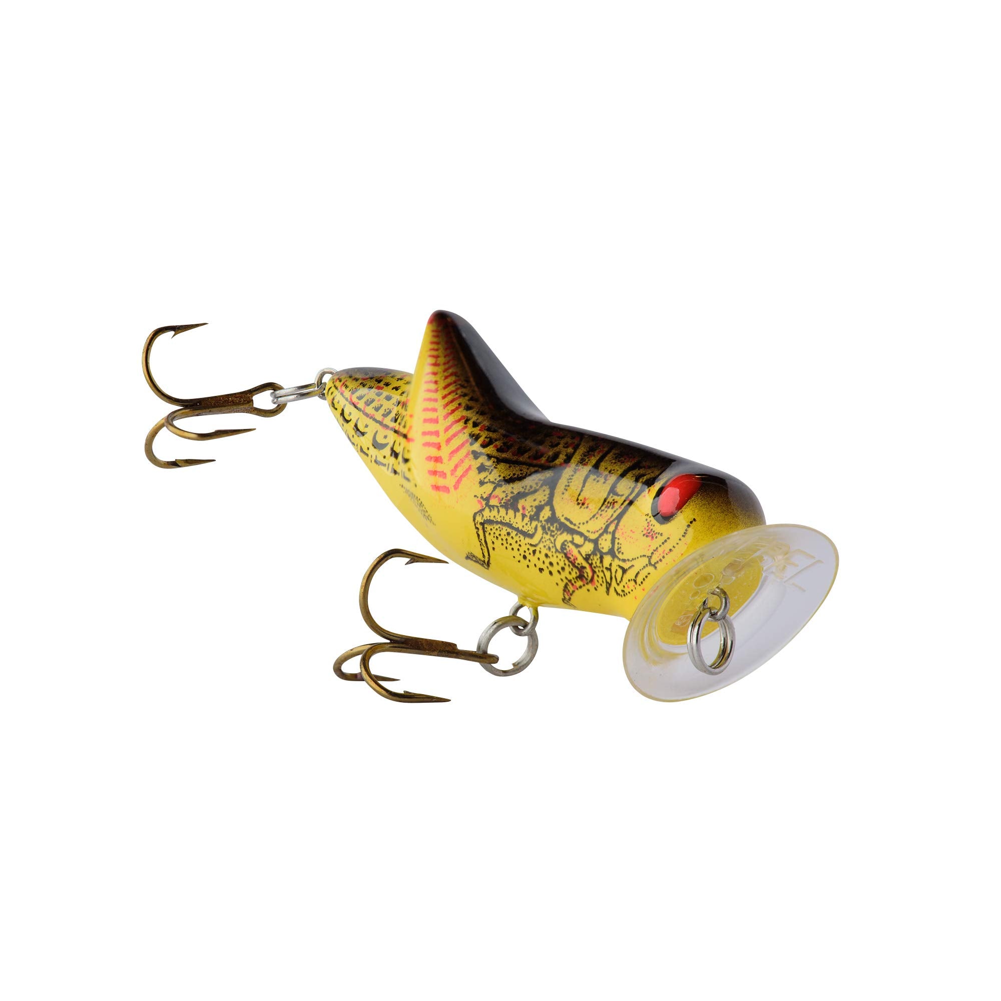 Rebel Crickhopper Popper side view shows realistic profile for topwater lure.