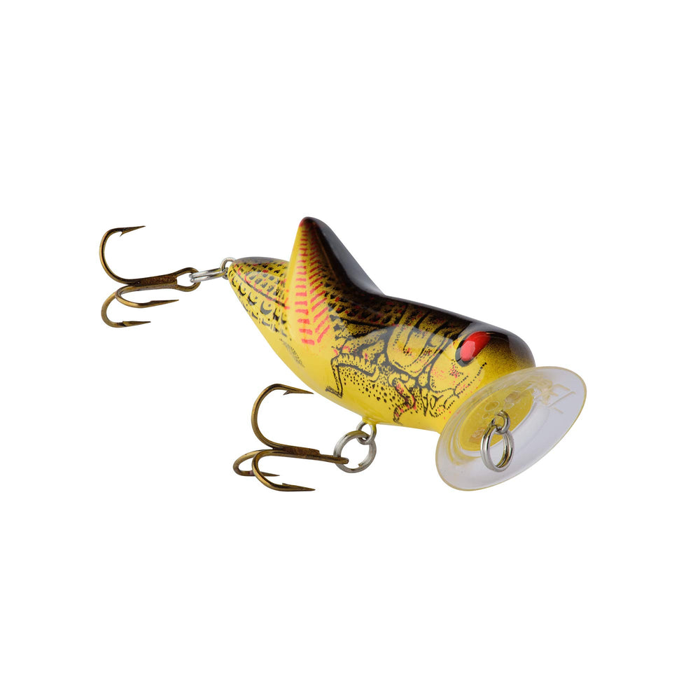 Rebel Crickhopper Popper side view shows realistic profile for topwater lure.