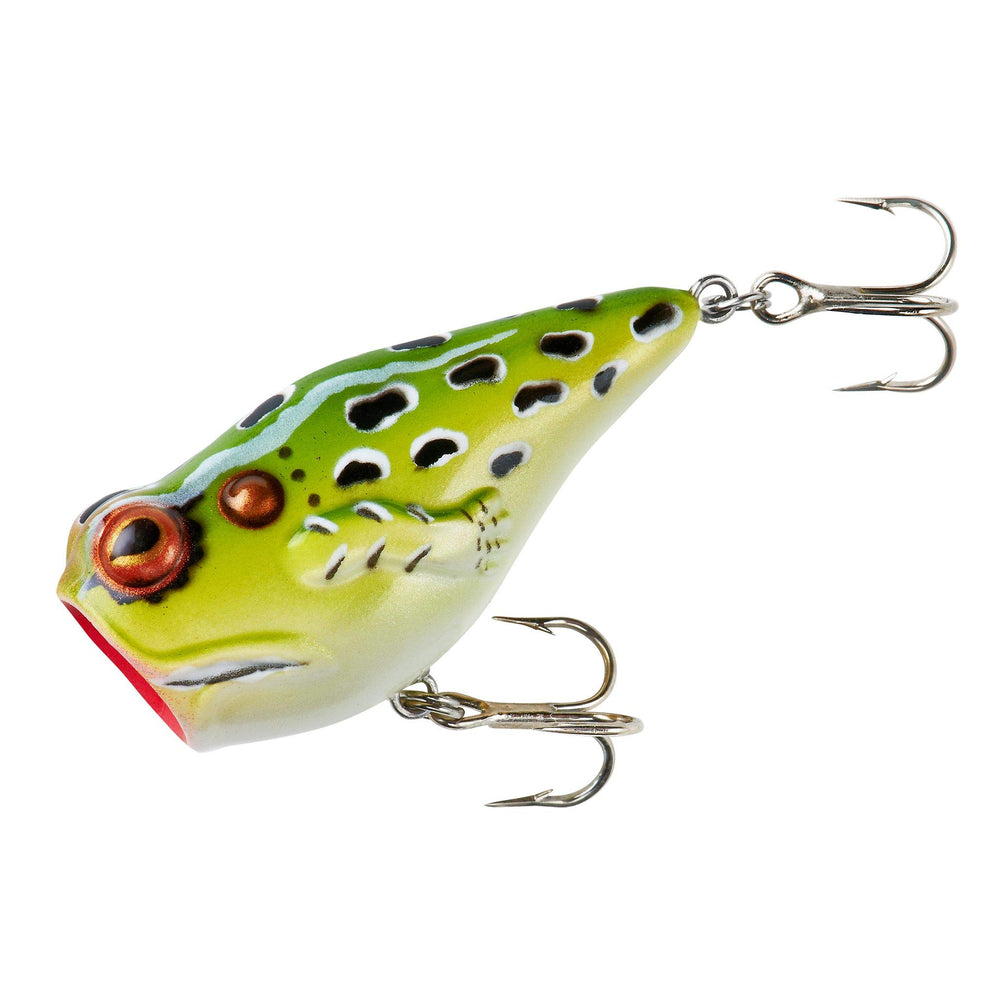 Rebel Pop’N Frog leopard frog profile attracting fish with lifelike cues